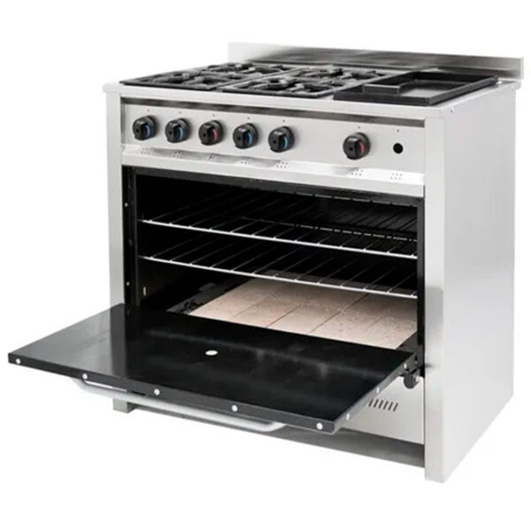 Cocina Gastroequip 90 cm 4 hornallas y bifera